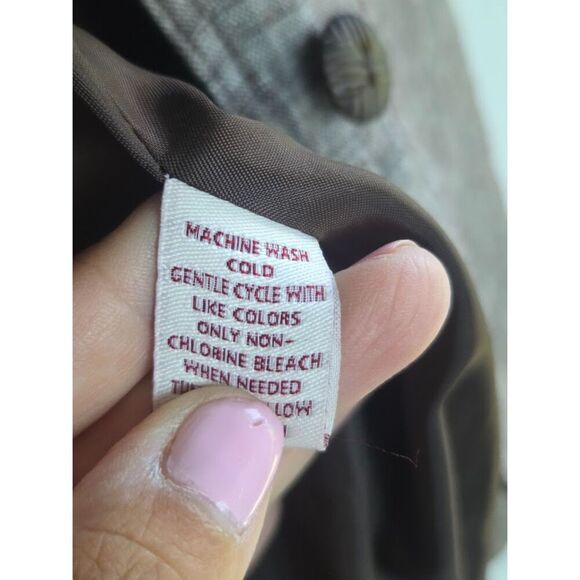 JM Collection Women Grey/Taupe 100% Linen Blazer/A-Line Skirt Suit size 12 - Picture 3 of 8